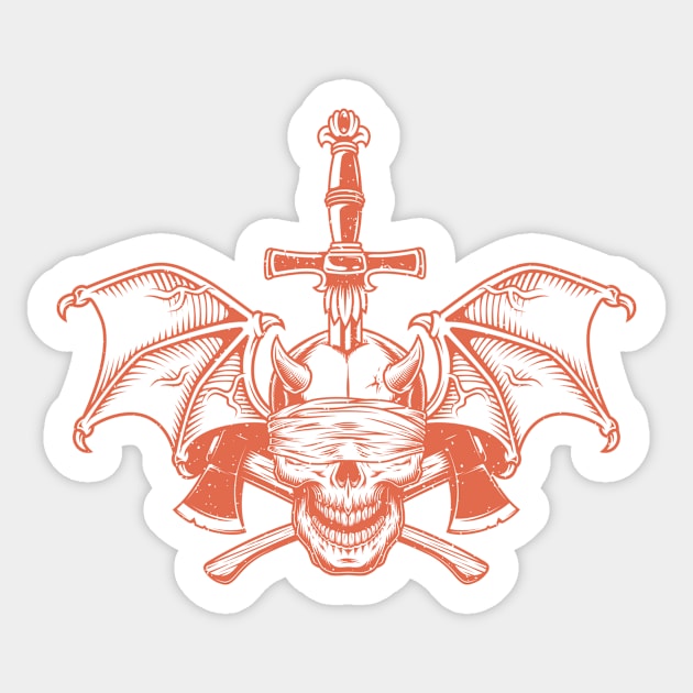 Cool Skull Sticker by Genie Store